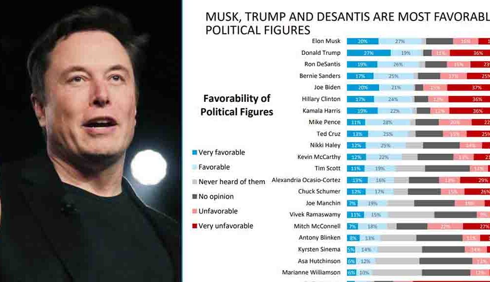 Survey Shows Elon Musk Is The Most Popular Political Figure He Reacts