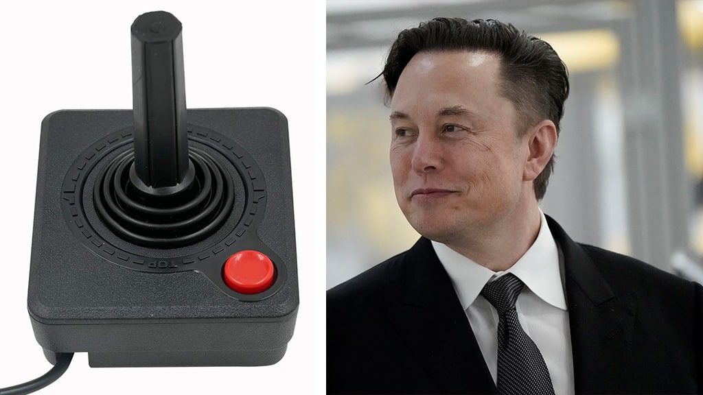 Elon Musk began gaming with Joystick controller - EON MSK