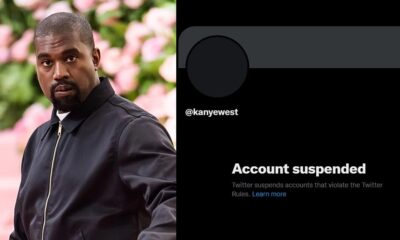 kanye west suspended from Twitter