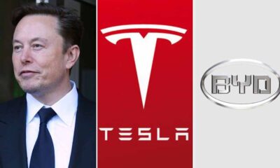Elon Musk Tesla BYD battery