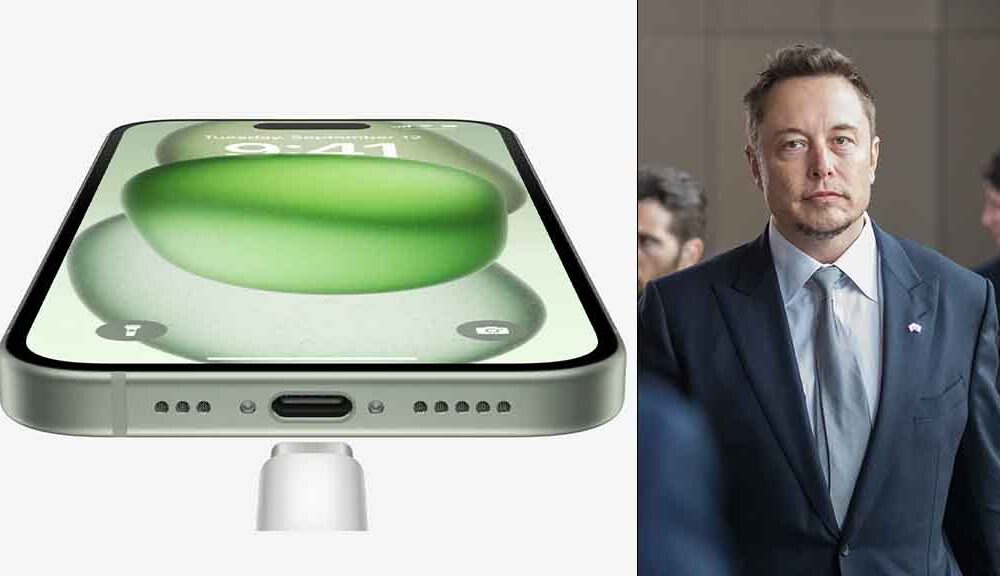 Elon Musk iPhone 15's USB C