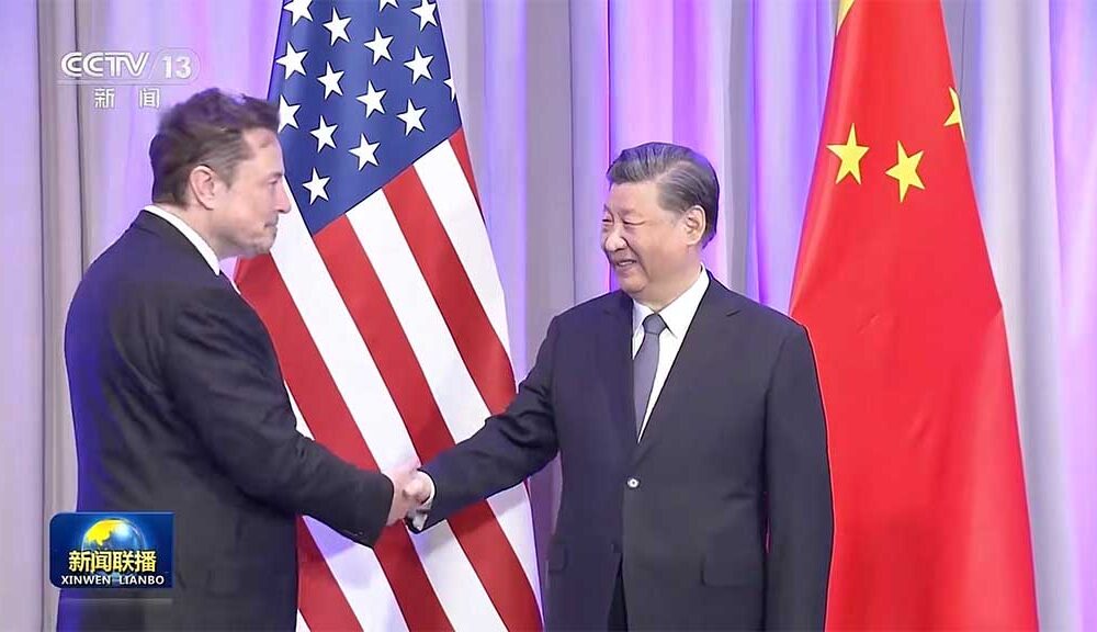 Tesla CEO, Elon Musk and Chinese President, Xi Jinping