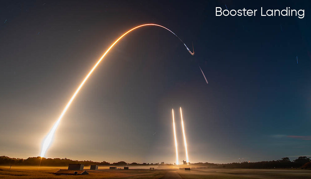 SpaceX Falcon Heavy Booster landing