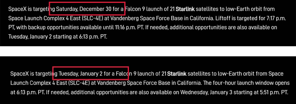 SpaceX Direct To Cell Starlink mission January 2 2024