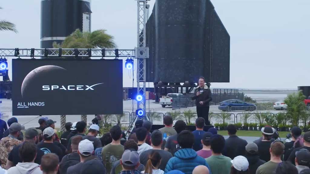 SpaceX Founder and CEO, Elon Musk Addressing SpaceX missions and advancement in 2023 at Starbase