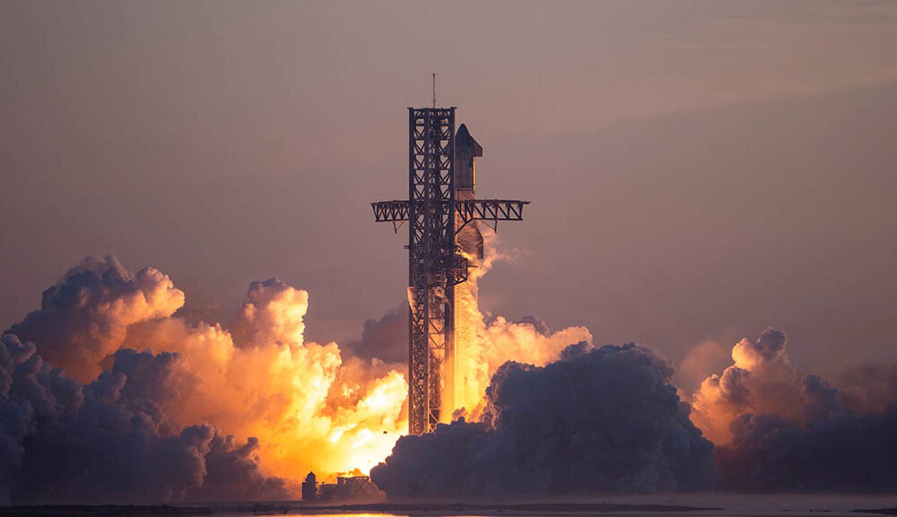 Second Integrated Starship Flight Liftoff from Starbase in Texas