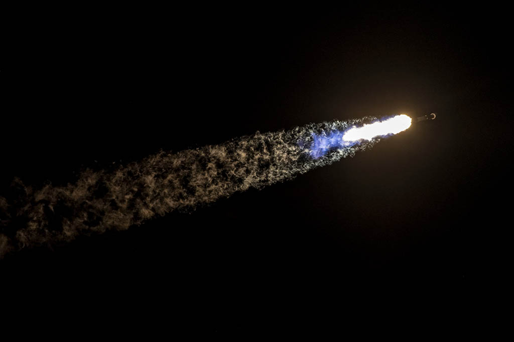 Falcon 9 Hypersonic during 23 Starlink satellite launch from Space Launch Complex 40 (SLC-40) at Cape Canaveral Space Force Station in Florida on January 14, 2024 (source - SpaceX)