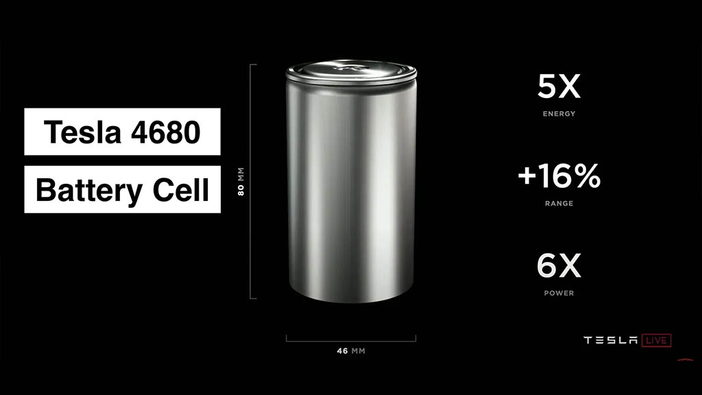 Tesla 4680 battery cell