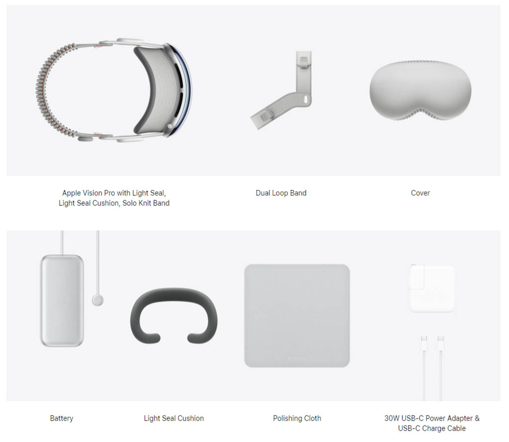 Apple Vision Pro Retail Box Content