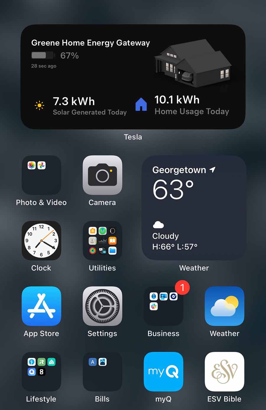 Tesla 4.95.5 Powerwall and Tesla Solar widget