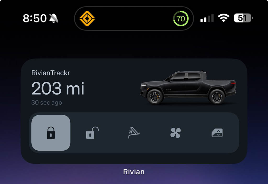 Rivian App Charging Live Activity 