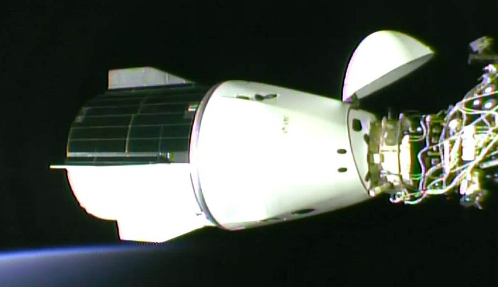 SpaceX Dragon docked with International Space Station