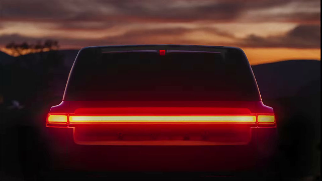 Rivian R2 teaser taillights