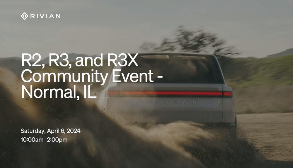 Rivian R2, R3, and R3X Community Event on April 6, 2024