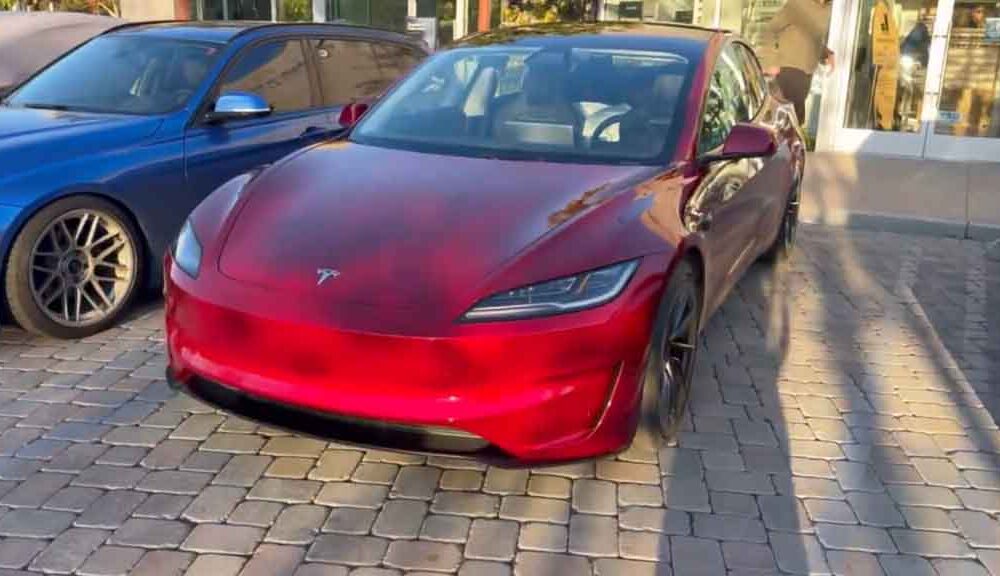 Tesla Model 3 Ludicrous image from leaked video footage