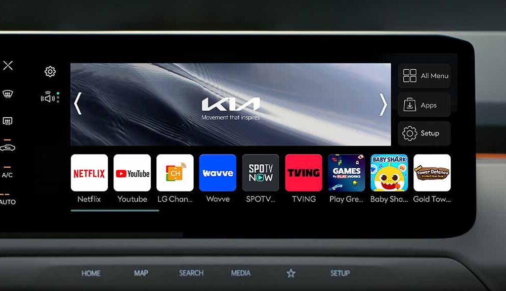 Kia EV3 LG webOS-based Automotive Content Platform (ACP)