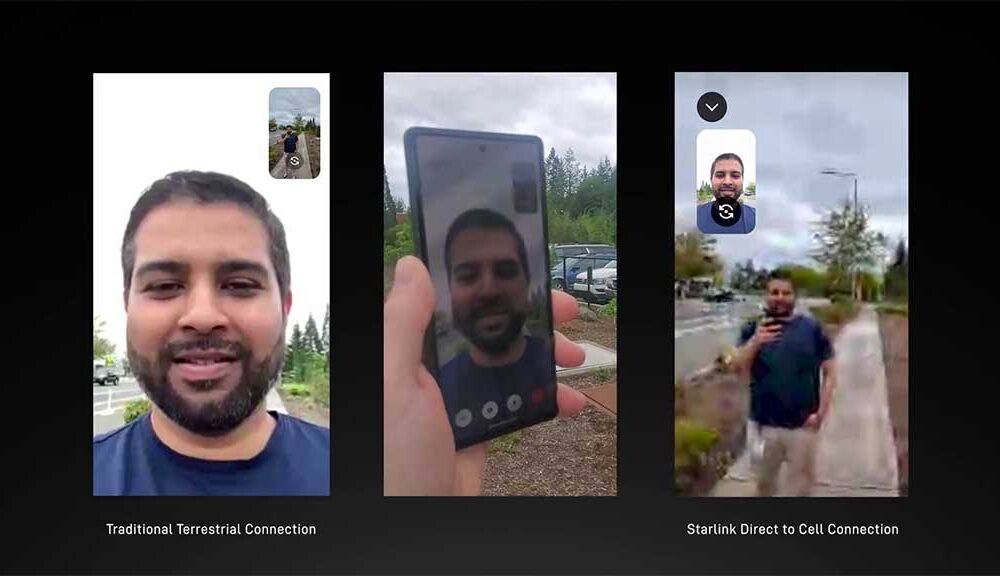 SpaceX direct to cell video call
