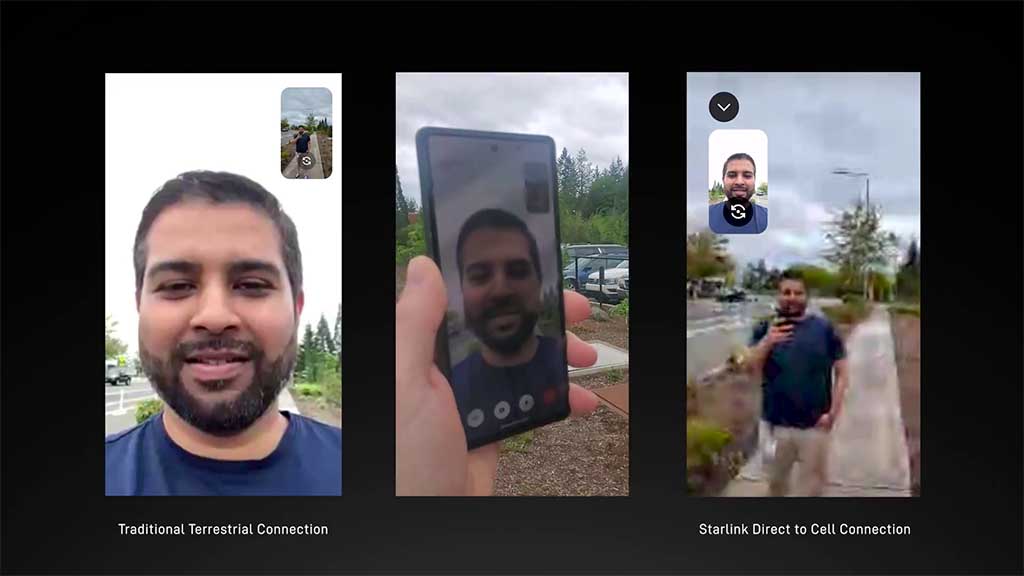 SpaceX direct to cell video call