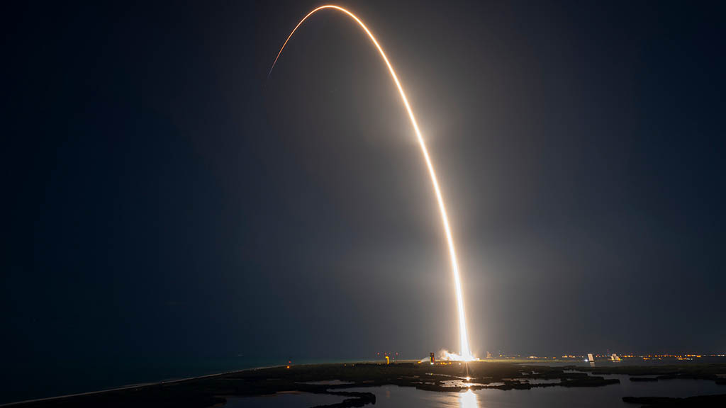 SpaceX Falcon 9 vehicle lifting off