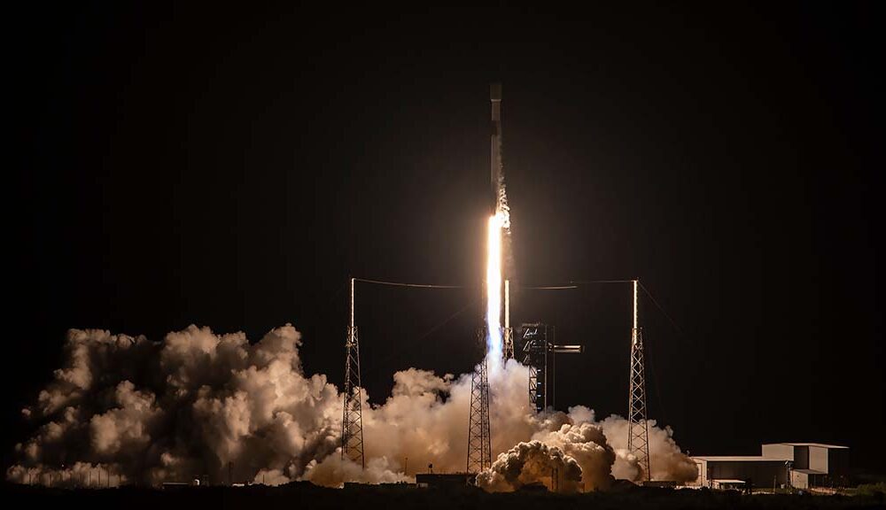 SpaceX Falcon 9 Lifting off from Space Launch Complex 40 (SLC-40) at Cape Canaveral Space Force Station in Florida