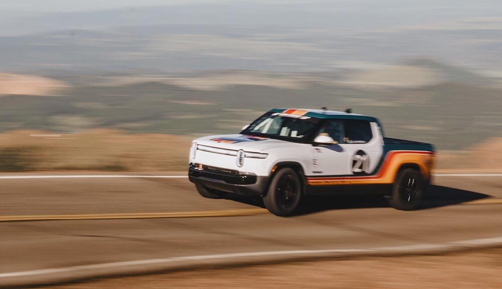 Rivian R1T Quad Motor at Pikes Peak Hill Climb