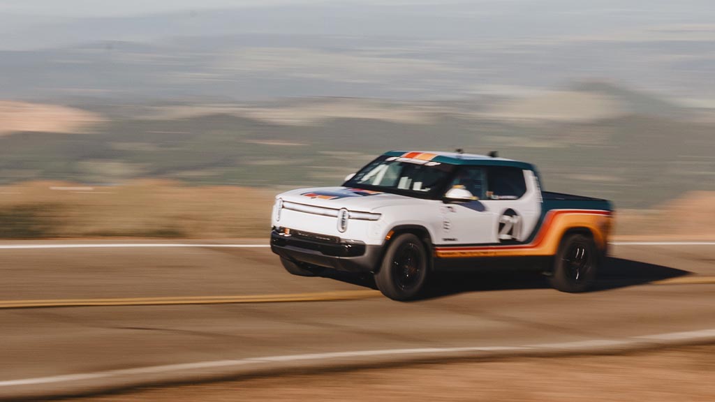 Rivian R1T Quad Motor at Pikes Peak Hill Climb