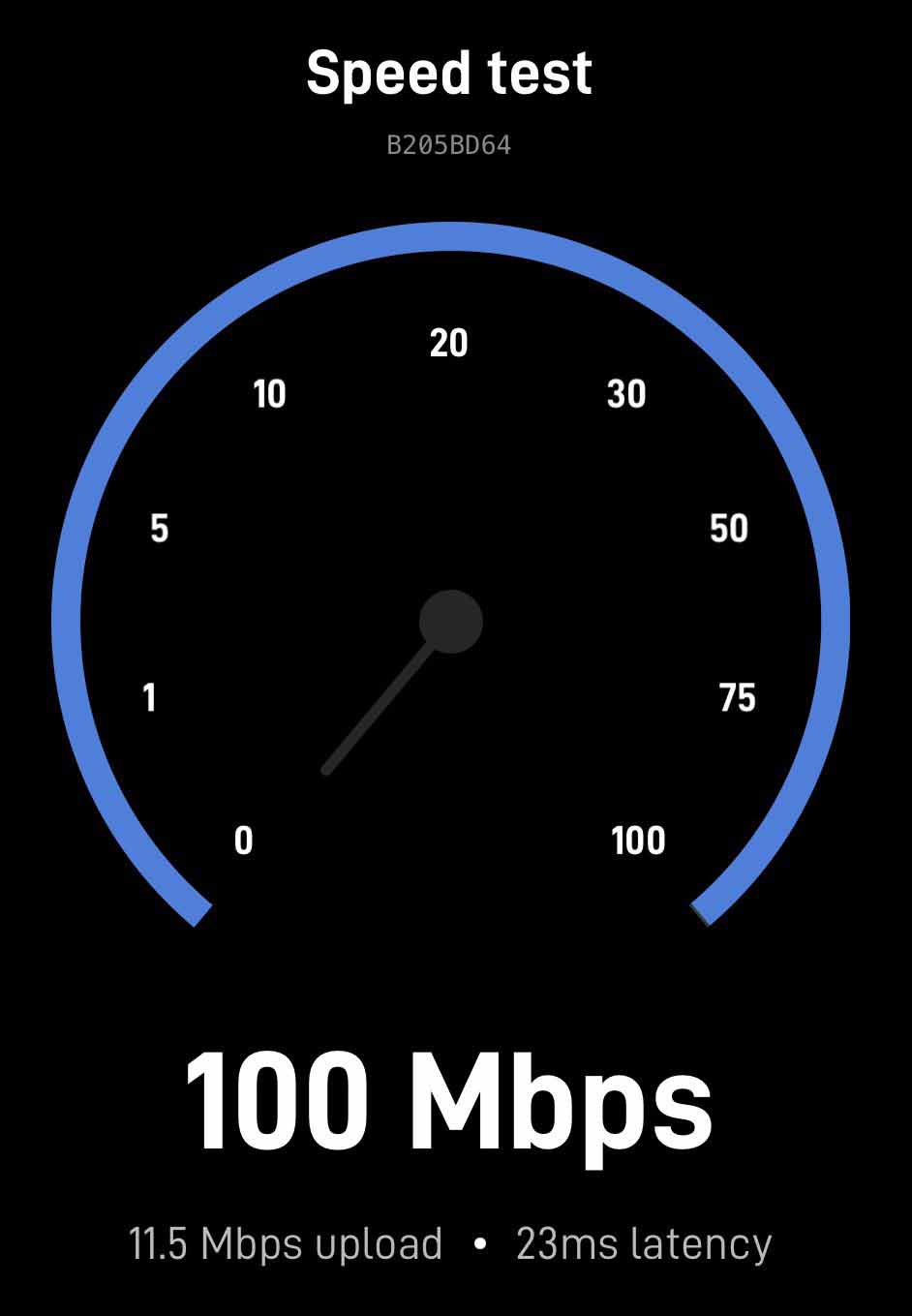 SpaceX Starlink Mini Internet Speed Test