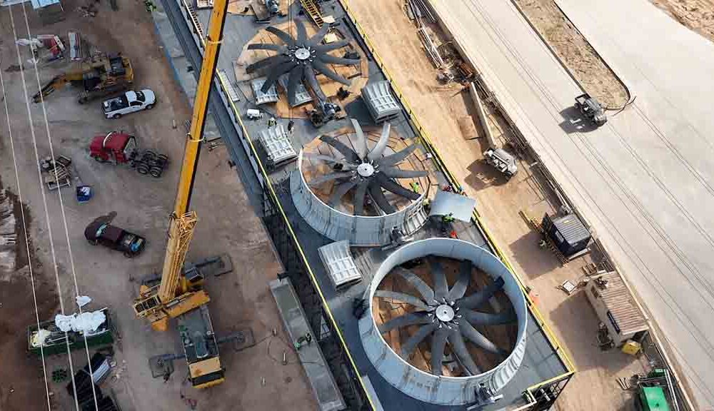 Giant Fans at Tesla Gigafactory Texas