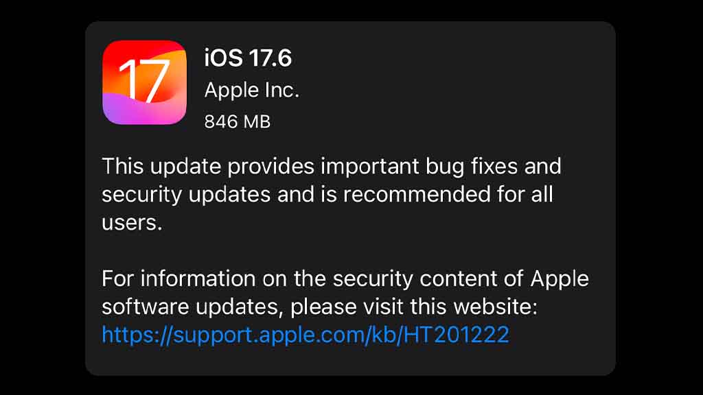 Apple iOS 17.6