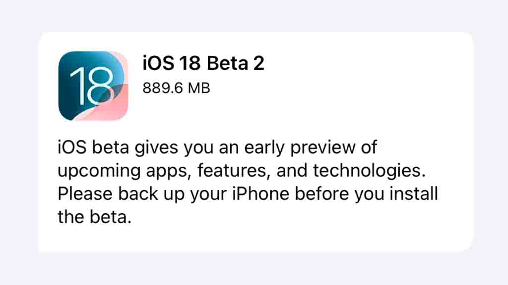 iOS 18 Public beta 2