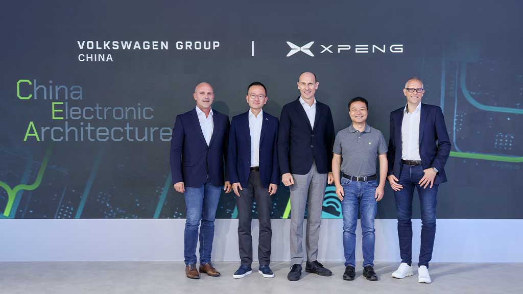 Volkswagen and Xpeng China officials