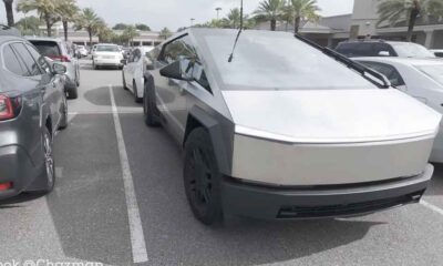 Tesla Cybertruck in a Parking Lot