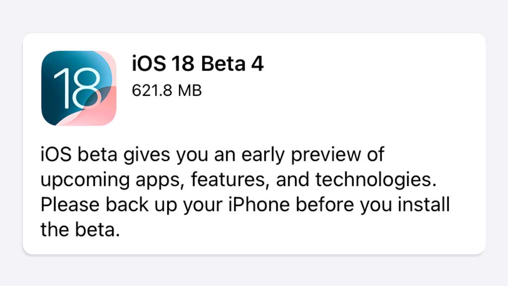 iOS 18 Beta 4