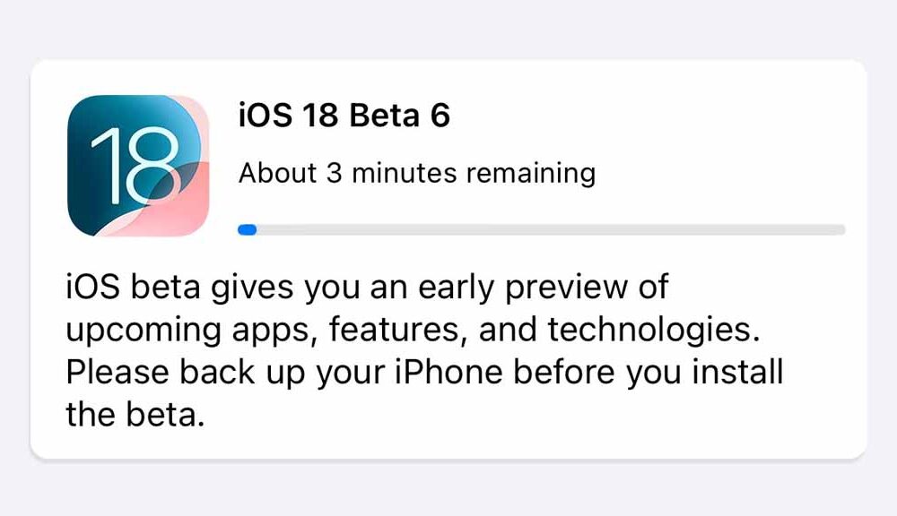 iOS 18 Developer Beta 6