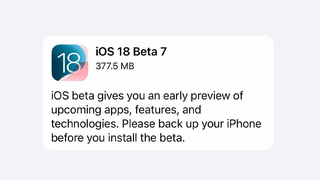 iOS 18 Beta 7