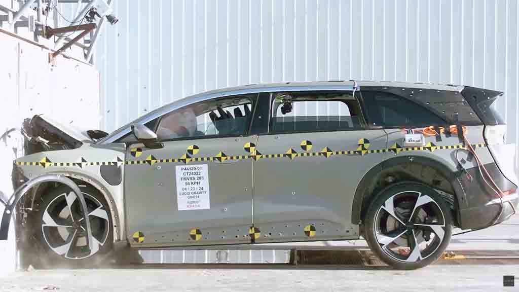 Lucid Gravity Electric SUV Crash Tests