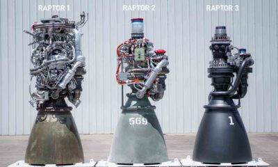 SpaceX Raptor 1, 2 and 3 Comparison