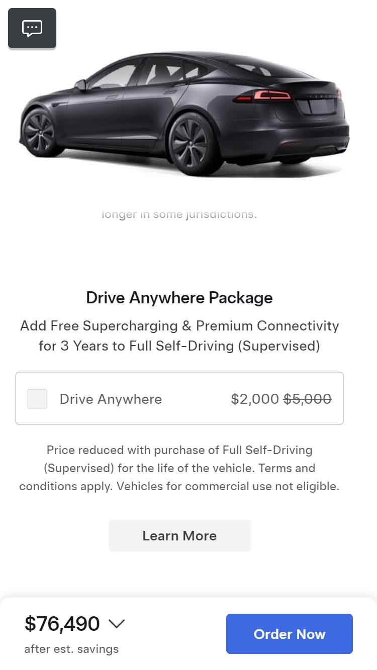 Tesla Drive Anywhere Package