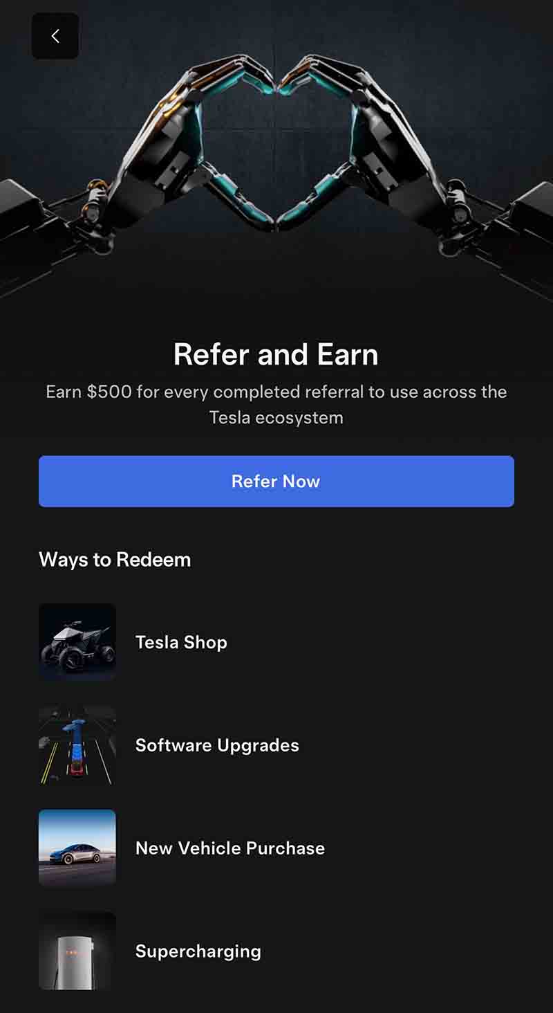 New Tesla Referral Program