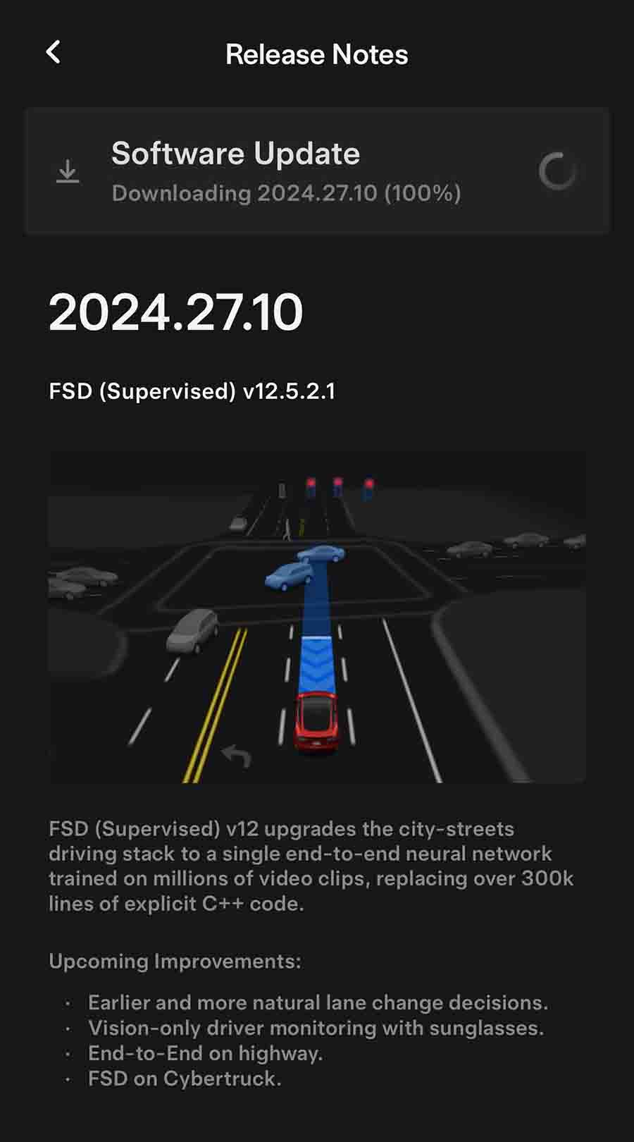 Tesla FSD 12.5.2.1