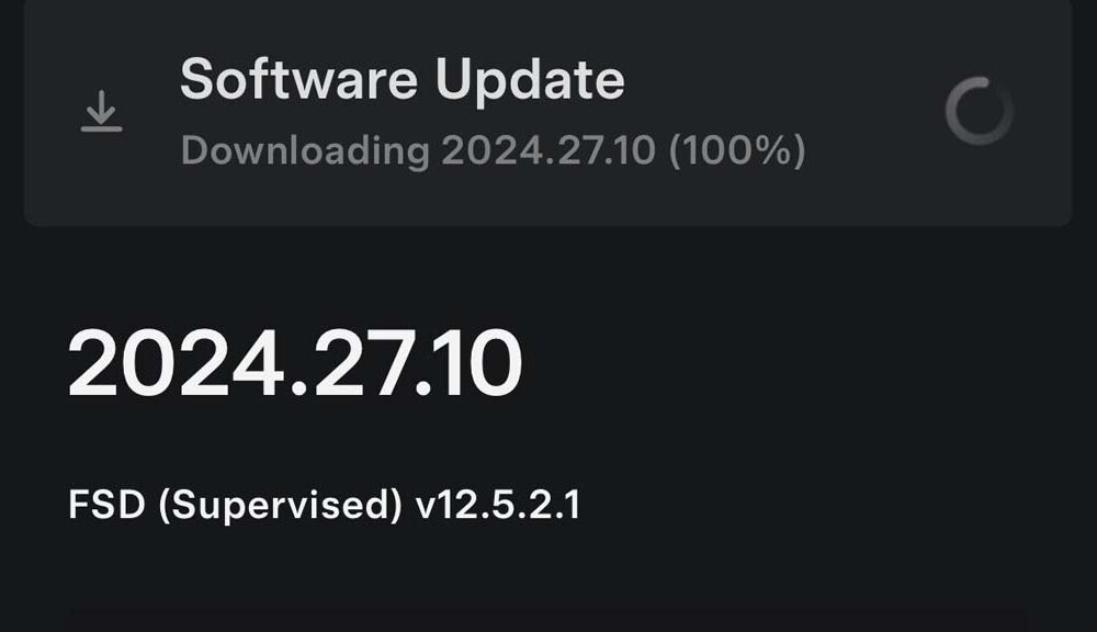 Tesla FSD 12.5.2.1