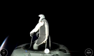 SpaceX Polaris Dawn Mission Commander Jared Isaacman performing spacewalk from SpaceX Dragon spacecraft (Source - SpaceX)