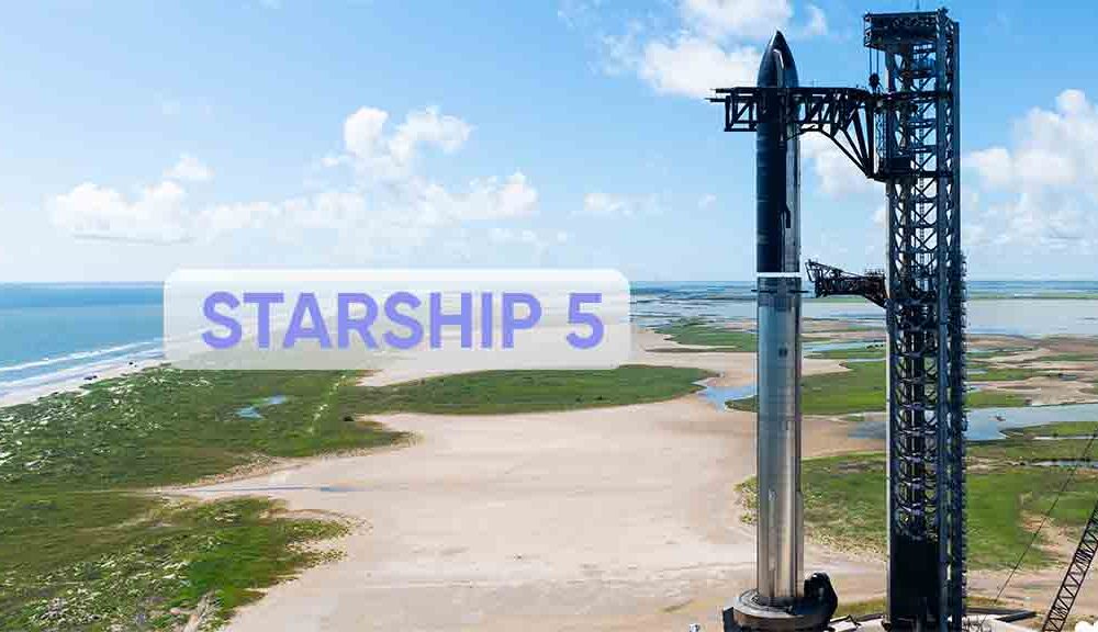 SpaceX Starship 5 Stacked