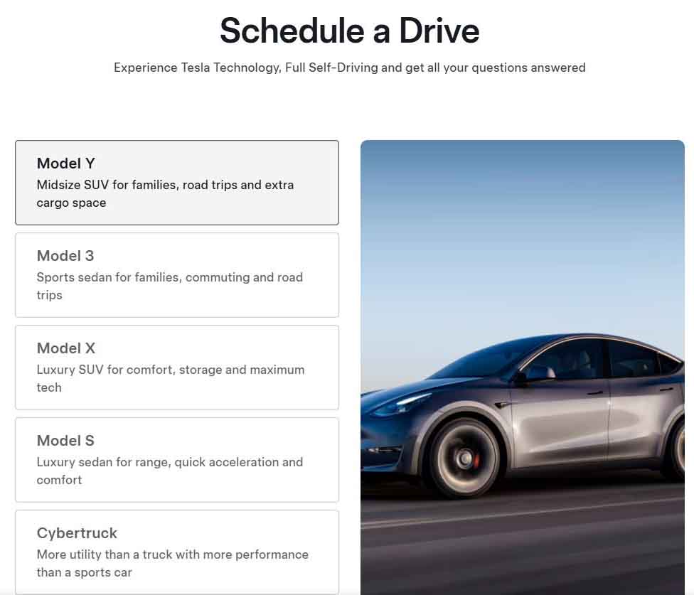 Tesla Schedule Demo Drive