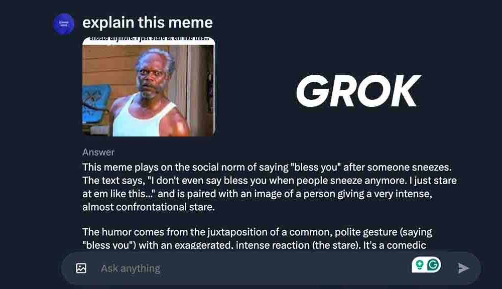 Grok Explaining Meme