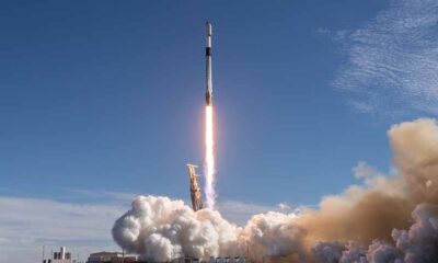 SpaceX Falcon 9 rocket lifting off NROL-167 mission from Space Launch Complex-4 East at Vandenberg Space Force Base in California