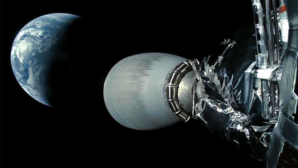 SpaceX Falcon 9's second stage enters interplanetary orbit