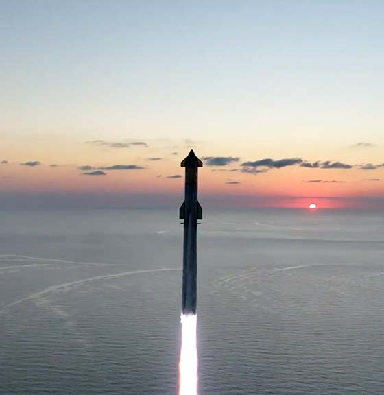 SpaceX Starship 5 Liftoff from Boca Chica Starbase Texas