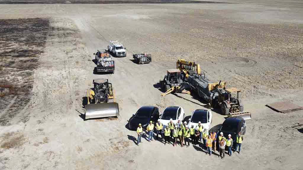 Tesla broken ground of 168 Stall Supercharger site at Lots Hills, California