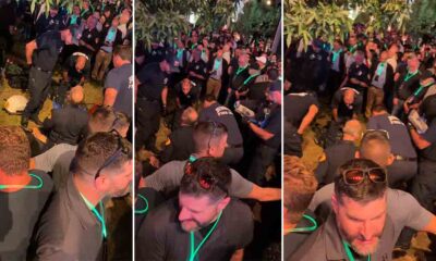 Burbank fire department officials providing assistance to the person with medical emergency at Tesla Cybercab unveiling event